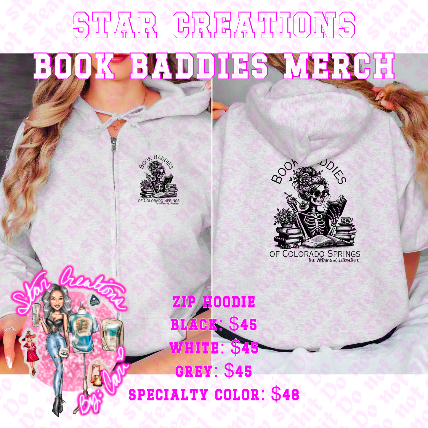 Zip Hoodies - Book Baddies Merch