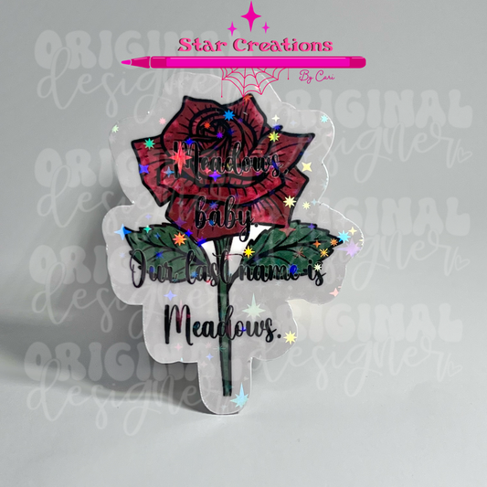 003 Last Name - Sticker - Holographic or Matte